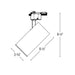 Nora NTE-85518 Jasom 18W LED Round Track Head, 1400 lm