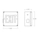 Nora NX-607-LED/R Die-Cast LED Wet Location Exit Signs with Battery Backup, Red Letters, White Housing