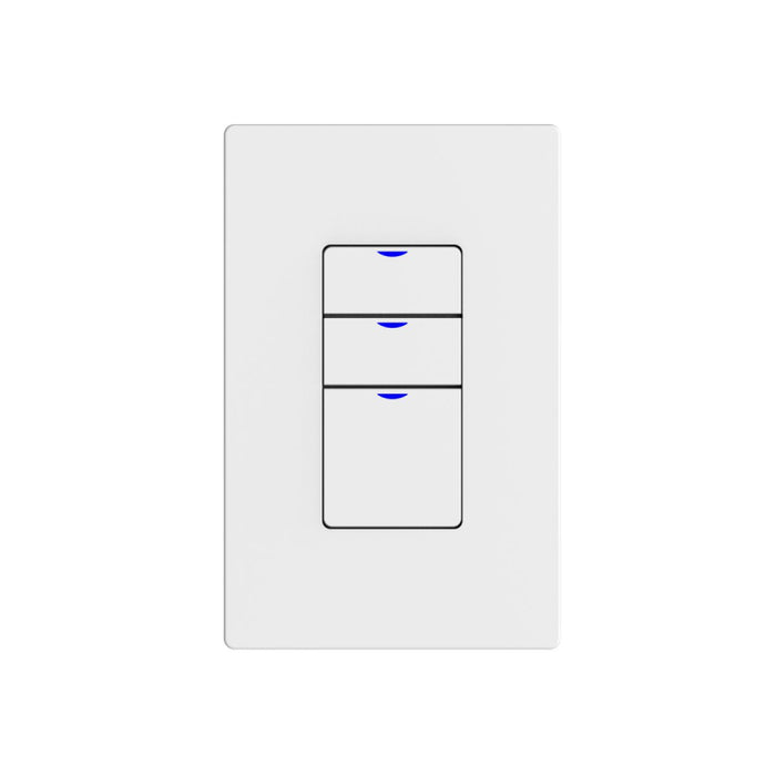 NX Lighting Controls NXSW2-W3 AC Wireless Smart Wall Station, 3 Toggle Button