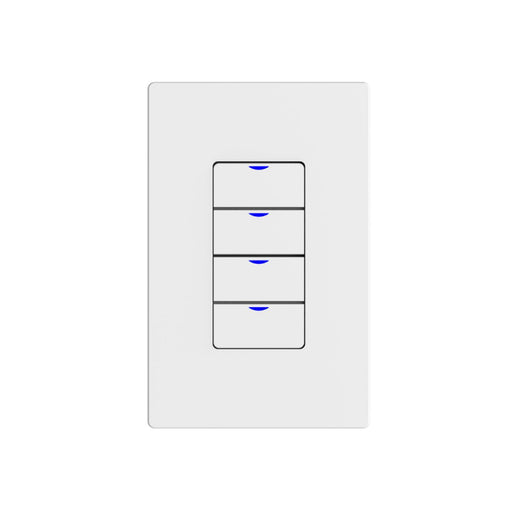 NX Lighting Controls NXSW2-W4 AC Wireless Smart Wall Station, 4 Toggle Button