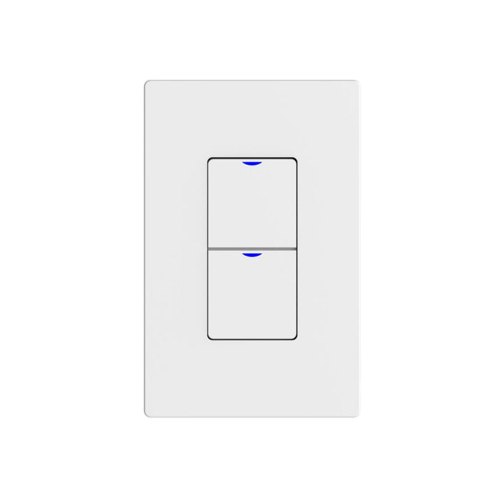 NX Lighting Controls NXSW2-W2 AC Wireless Smart Wall Station, 2 Toggle Button