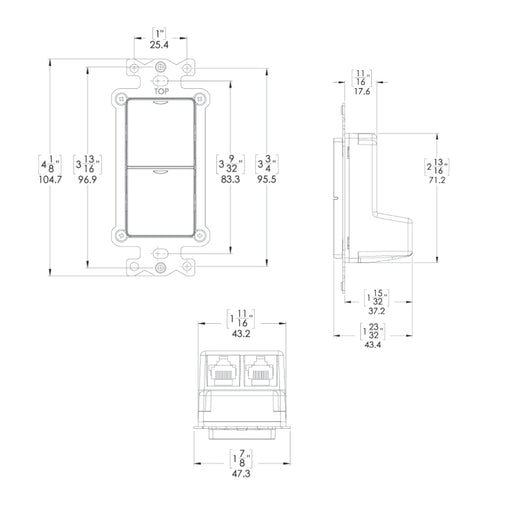 NX Lighting Controls NXSW2 NX Smart Wall Station, 5 Toggle Button