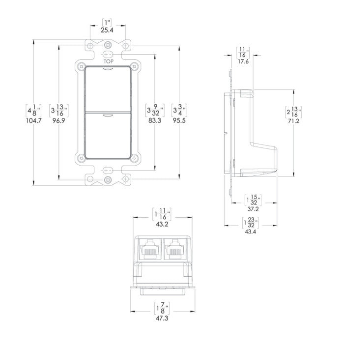 NX Lighting Controls NXSW2 NX Smart Wall Station, 5 Toggle Button