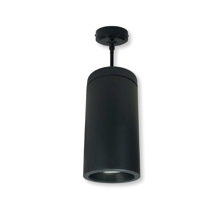 Nora NYLD2-6P Cobalt 6" 12W LED Cylinder, Baffle Trim, 1000 lm, Stem Mount - Black