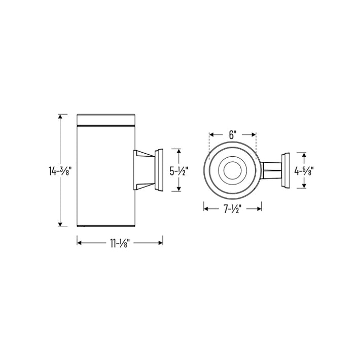 Nora NYLD2-6W Cobalt 6" 12W LED Cylinder, Reflector Trim, 1000 lm, Wall Mount, 120V