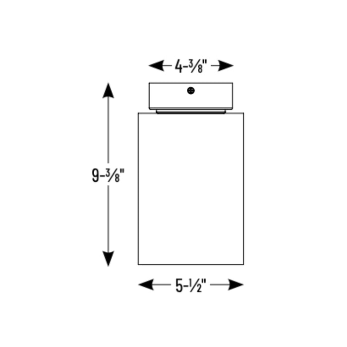 Nora NYLM-5SC iLENE 5" 40W LED Mini Cylinder, 2800 lm, Surface Mount, 120-277V