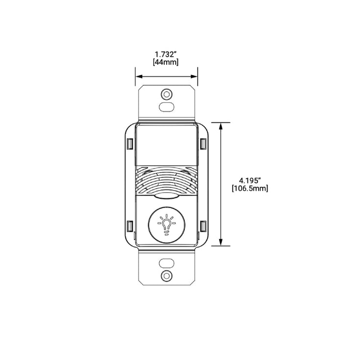 Greengate VNW-D NeoSwitch Wall Switch Dual Tech Vacancy Sensor  with a Single 120/277 VAC Relay (Ground Required)