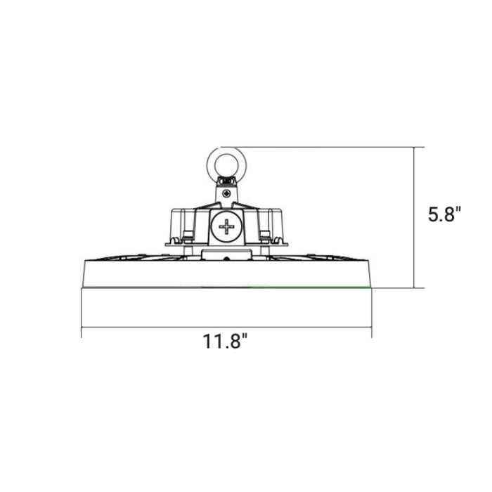 Oracle ORHB6-ZOOM 100W/120W/150W LED High Bay, 35K/40K/50K & 15000/18000/22000 Lumens Selectable, 0-10V Dim, 120-347V, ND/MD/WD Optics, Black Finish