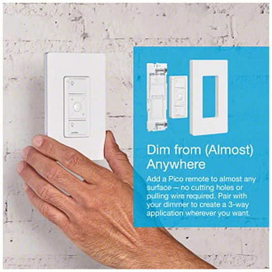 Lutron P-BDG-PKG1W Caséta Smart Dimmer Starter Kit with Smart Hub