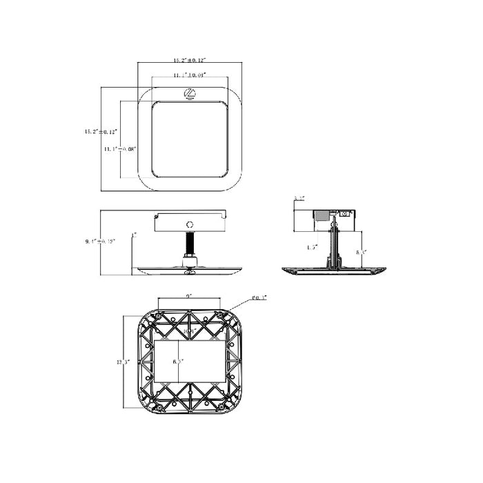 Lithonia SCNY 46W/62W/84W Soffit LED Canopy Light, Lumens Selectable