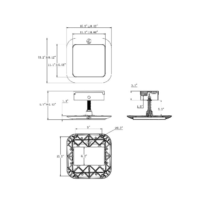 Lithonia SCNY 46W/62W/84W Soffit LED Canopy Light, Lumens Selectable