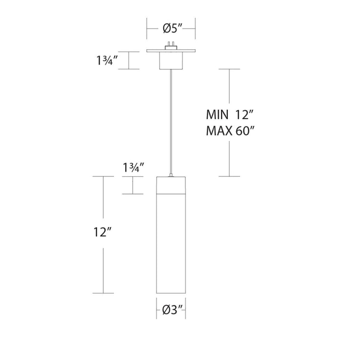 WAC PD-240212 Twist-N-Lite 3" 13W LED Pendant, CCT Selectable