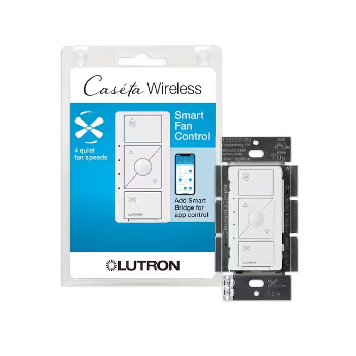 Lutron PD-FSQN Caseta 1.5A Single Pole Smart Fan Speed Control