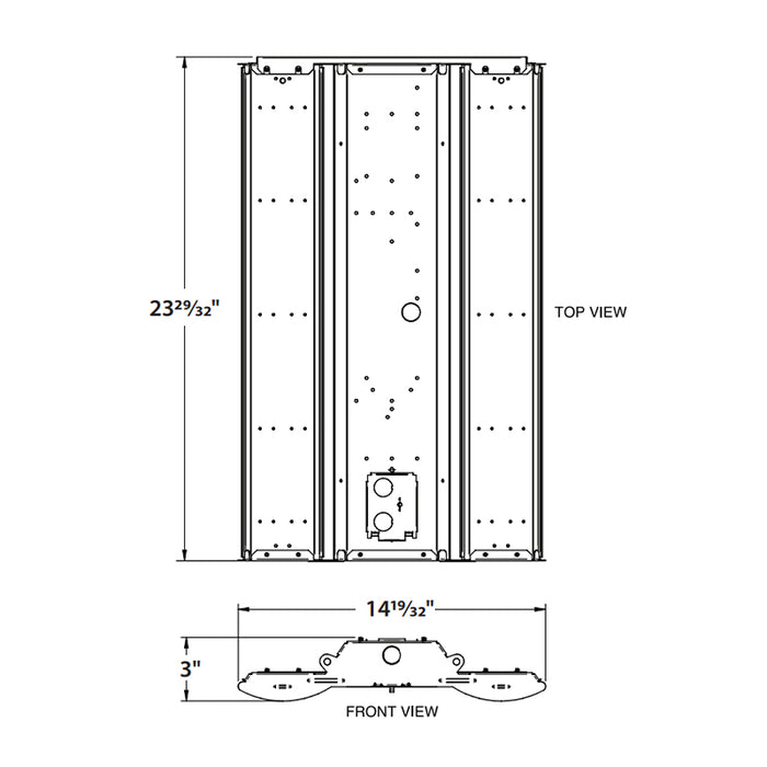 Columbia PEL2 Peloton 2-ft 78W LED Linear High Bay, 80CRI, 5000K, 12000 Lumens, 120-277V, 0-10V Dimming