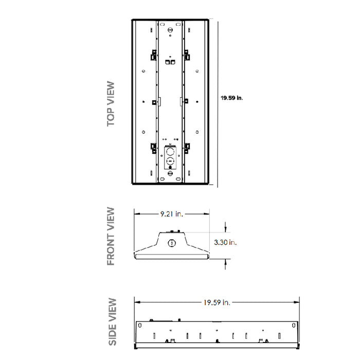Columbia PELA-840-L18 126W LED Linear High Bay w/ 360° High Mount Sensor, 4000K, 80 CRI, 18000 Lumens, 120-277V, 0-10V Dimming