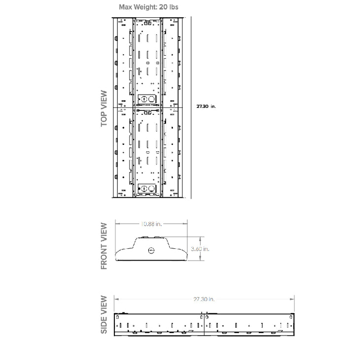 Columbia PELA-840-L36 240W LED Linear High Bay w/ 360° High Mount Sensor, 4000K, 80 CRI, 36000 Lumens, 120-277V, 0-10V Dimming