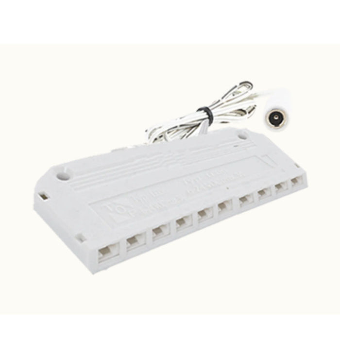 Westgate PL12-SPLIT10 10-Hole Mini Splitter with Female Socket, White