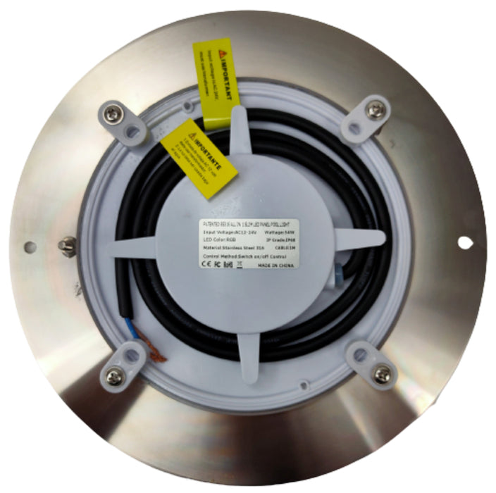 ABBA PL54 54W 12V LED 2 Wire Pool Light, RGB