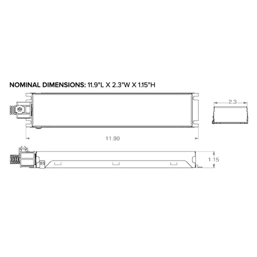Dual-Lite PLD10M+ Emergency Battery Pack, 10W, Metal Housing, 120/277V