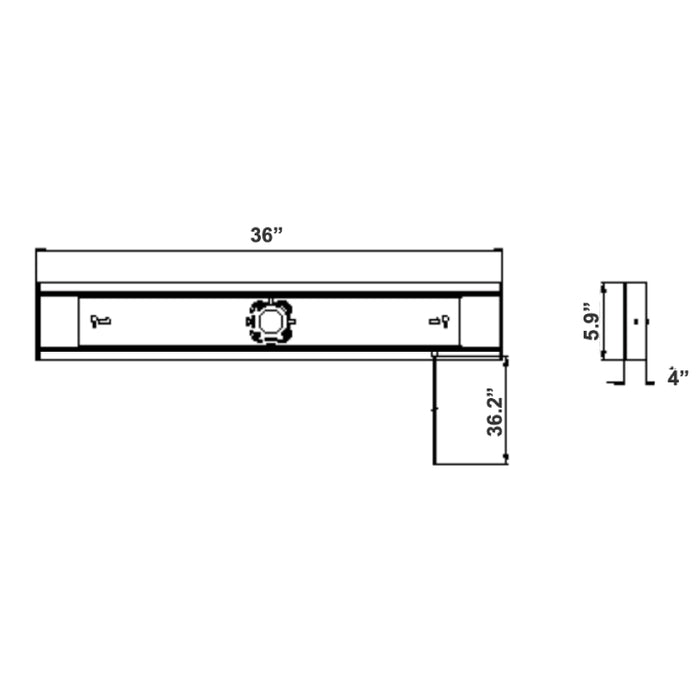 Westgate POB-F 3-ft 40W LED Patient Overbed Healthcare Light with Pull Chain and Indicator Light, 3CCT Selectable
