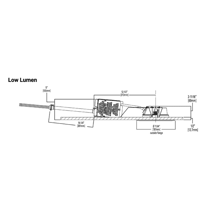 Halo PR6 6" LED Retrofit Kit with Junction Box and Driver, Field Selectable 1000-2000 Lumens