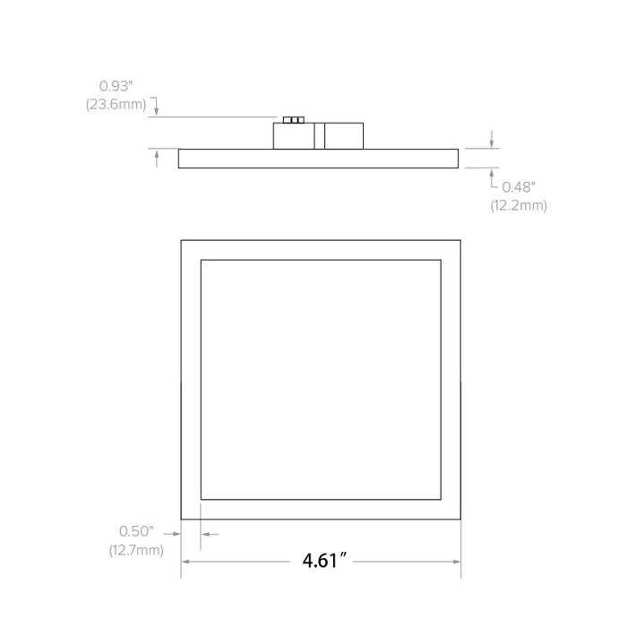 Prescolite LBSE-4SQD LiteBox Edge-Lit 4" 10.1W LED Square Surface Mount Downlight