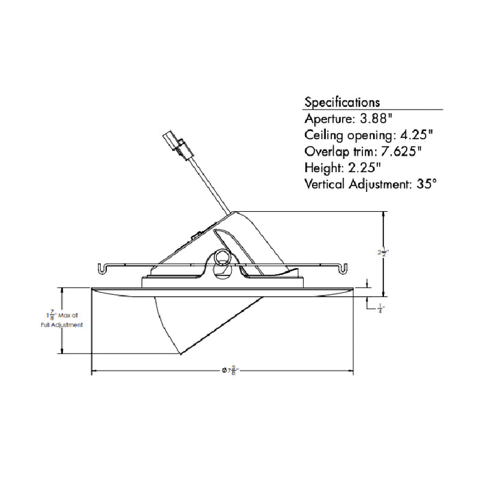Juno RB56A SWW5 RetroBasics 5"/6" Switchable White LED Adjustable Gimbal Trim Kit
