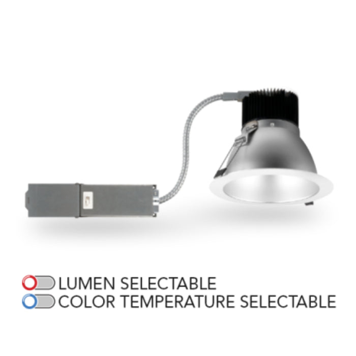 Rayon RBC6-FR 6" 9W/12W/18W/25W/29W Builders Plus LED Commercial Downlight Remodel/Retrofit, Lumens & 5CCT Selectable, 120-277V