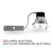 Rayon RBC6-FR 6" 22W/28W/36W Builders Plus LED Commercial Downlight Remodel/Retrofit Fixed Wall Wash, Lumens & 5CCT Selectable, 120-277V