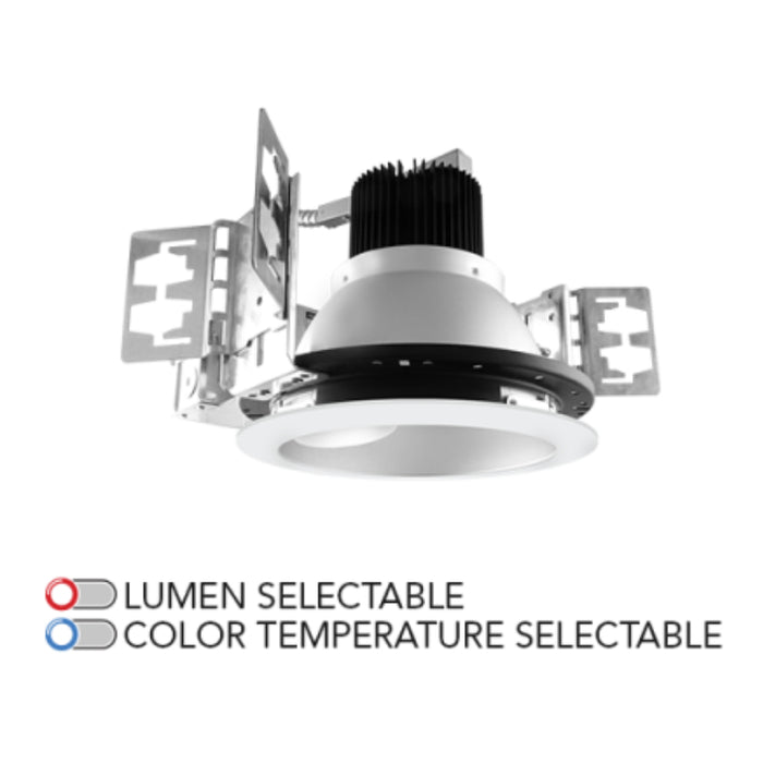 Rayon RBC6-FN 6" 29W/39W/48W Builders Plus LED Commercial Downlight New Construction Fixed Wall Wash, Lumens & 5CCT Selectable, 120-277V