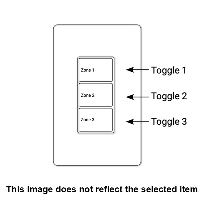 Greengate RC-3TLB-321 Room Controller Wallstation, 3 Large Buttons, Zone 1/Zone 2/All Off