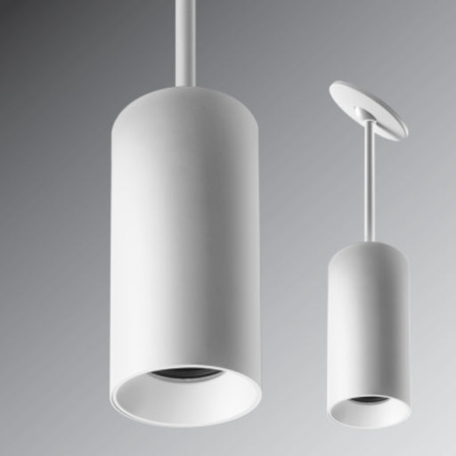 Rayon RCYA6 6" LED Architectural Cylinder, Wattage & 5CCT Selectable, 120-277V, Stem Pendant Mount-Shallow