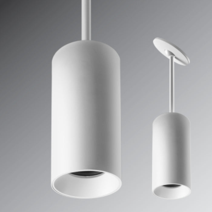 Rayon RCYA6 6" LED Architectural Cylinder, Wattage & 5CCT Selectable, 120-277V, Stem Pendant Mount-Shallow