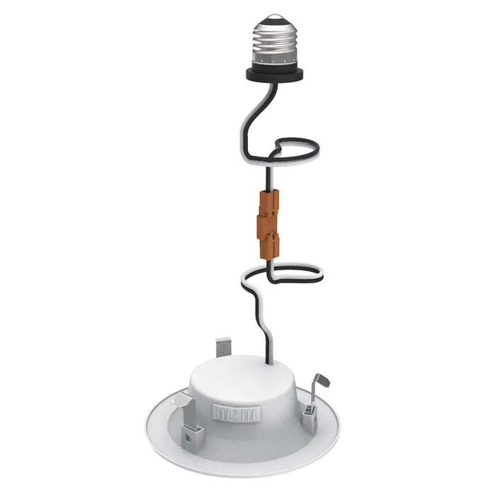 Westgate RDDF4 4" 7W LED Baffle Recessed Trim Light, 5CCT Selectable