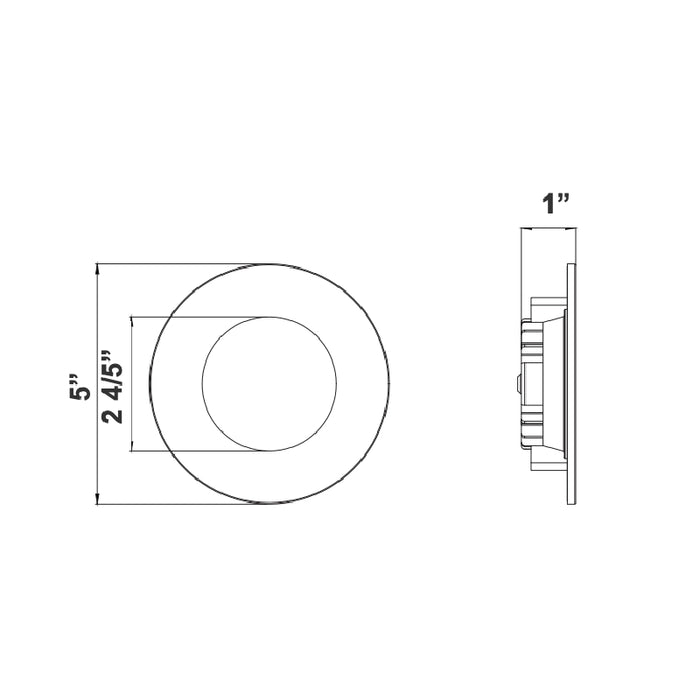 Westgate RDJ4 4" 10W LED J-Box Direct-Mount Recessed Light, 5CCT Selectable