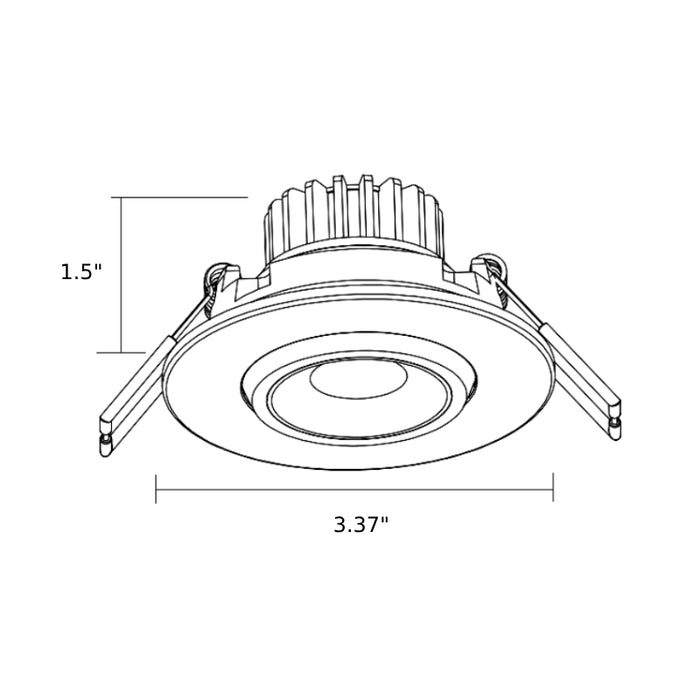 Westgate RDL3S-ADJ 3" 8W LED Eyeball Recessed Light, 2700K