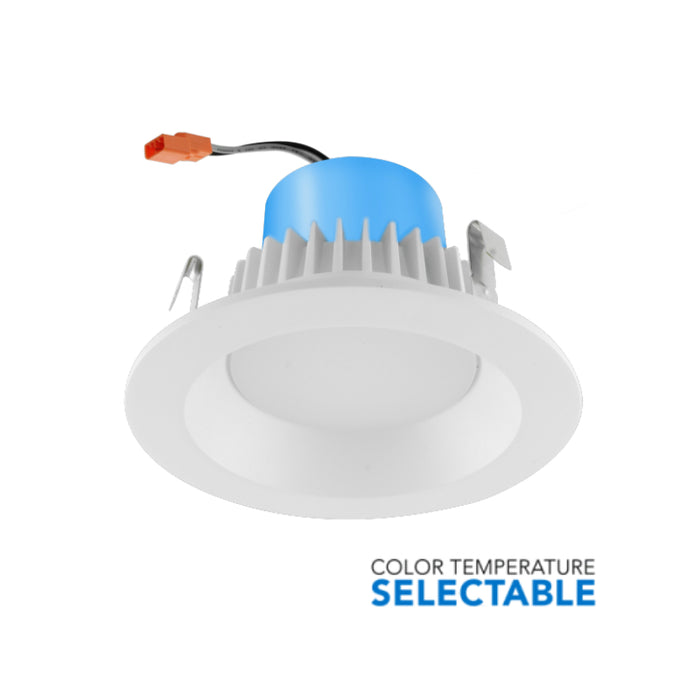 Rayon REC4R 4" 14W Builders Plus Economy LED Round Recessed Downlight, 5CCT Selectable, 1000lm, 120V