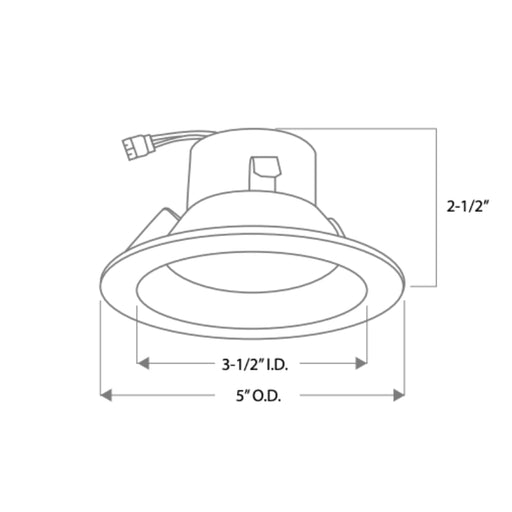 Rayon REC4R 4" 11W Builders Plus LED Downlight, 5CCT Selectable, 715lm, 120V