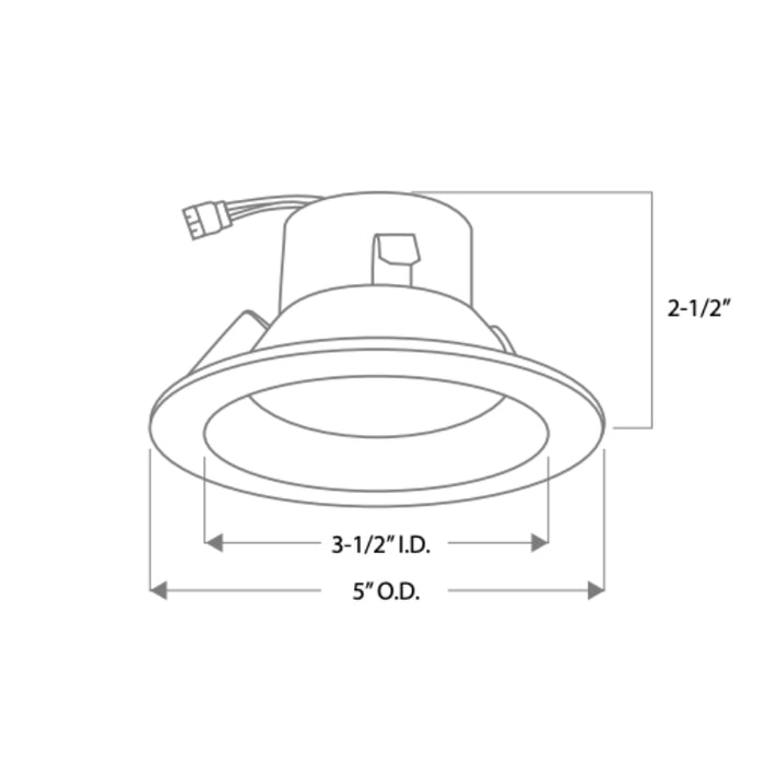 Rayon REC4R 4" 11W Builders Plus LED Downlight, 5CCT Selectable, 715lm, 120V