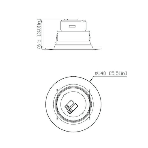 Elite REL431 4" LED Retrofit Lensed Baffle, 3 Lumens & 5CCT Selectable
