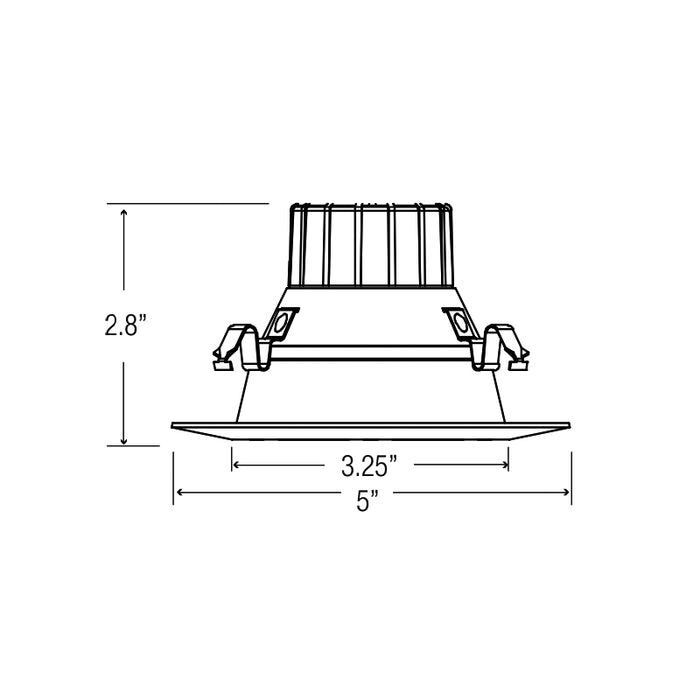 Elite REL437 4" Economy 10W LED Baffle Recessed Retrofit, 5CCT Selectable, 700 Lumens, 120V