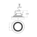 Elite REL438-ML-CCT 4" LED Retrofit Baffle Downlight, 5CCT & 3 Lumens Selectable,120V Triac Dimming, 90CRI, White Baffle/ White Ring