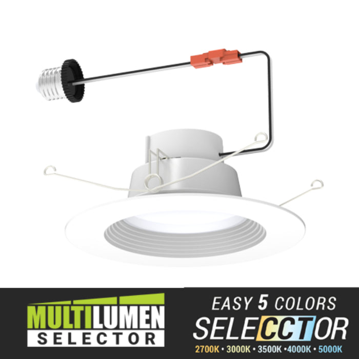 Elite REL631 6" LED Retrofit Lensed Baffle, 3 Lumens & 5CCT Selectable