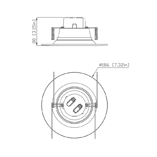 Elite REL631 6" LED Retrofit Lensed Baffle, 3 Lumens & 5CCT Selectable