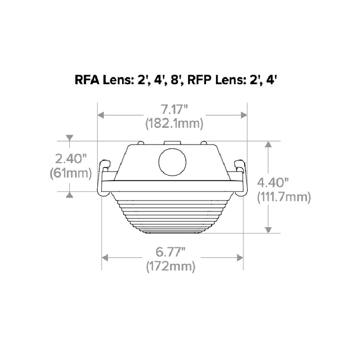 Columbia LXEM4 4-ft LED Vaportite, 4000K