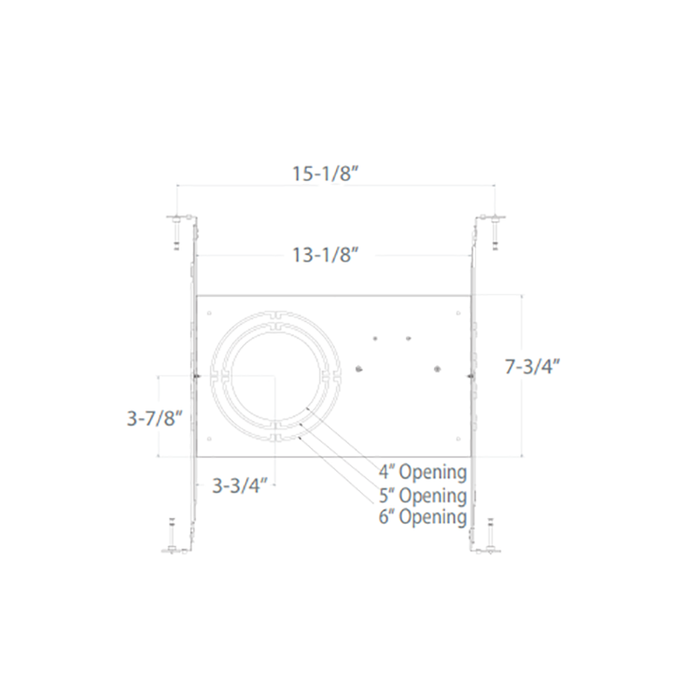 Elite RL-UNV-4/5/6 Universal Mounting Plate for 4",5" and 6"