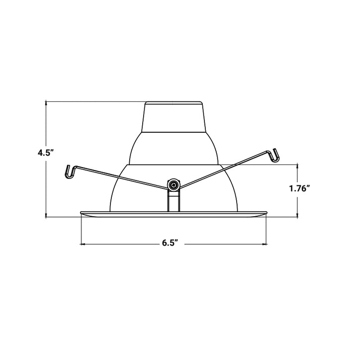 Elite RL528 5" 16W LED Reflector Recessed Retrofit, 5CCT Selectable, 1200 Lumens, 120V