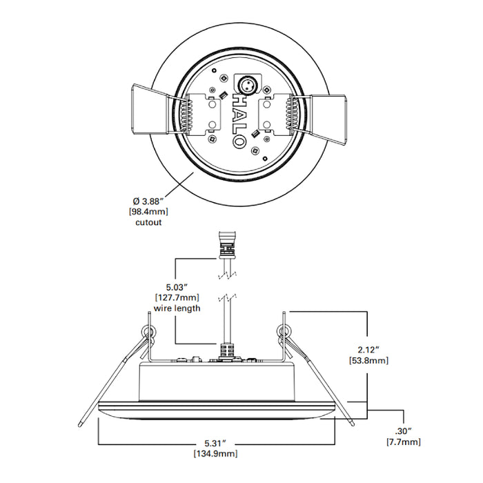 Halo RLNL407 4" Night Light LED Canless Direct Mount, CCT Selectable with D2W option