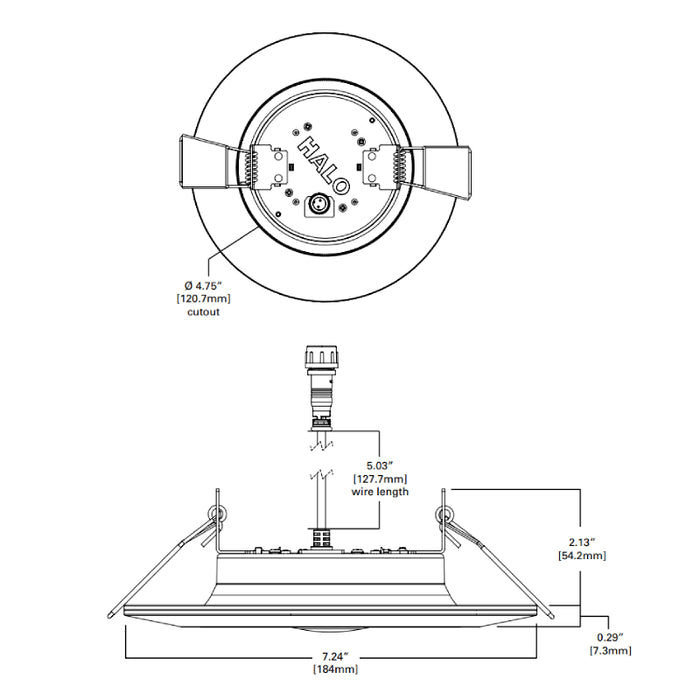 Halo RLNL610 6" Night Light LED Canless Direct Mount, CCT Selectable with D2W option