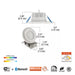 Halo RLWZDZC4 4" LED Dual Zone Smart Wi-Fi Recessed Canless Downlight Connected by WiZ Pro, 700 Lumen, 120V